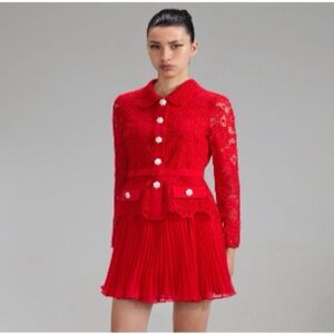 Self-Portrait Scarlet Lace Dress
